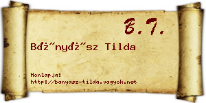 Bányász Tilda névjegykártya